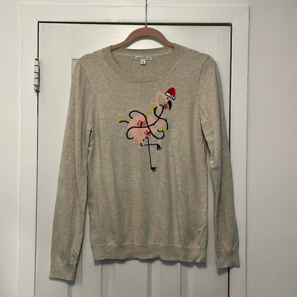 EUC J. Crew Factory flamingo holiday sweater - Picture 1 of 4